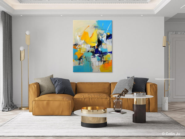 Original Canvas Wall Art, Oversized Contemporary Acrylic Paintings, Modern Abstract Paintings, Extra Large Canvas Painting for Living Room-LargePaintingArt.com