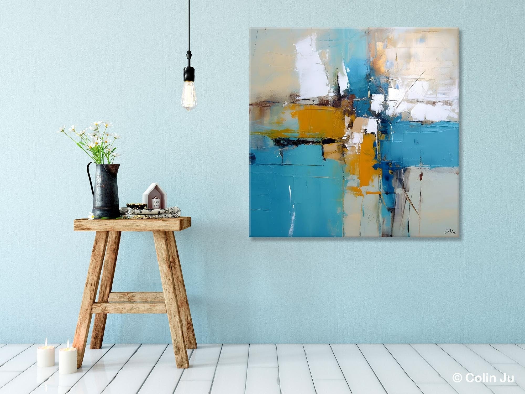 Large Abstract Painting for Bedroom, Original Modern Wall Art Paintings, Oversized Contemporary Canvas Paintings, Modern Acrylic Artwork-LargePaintingArt.com