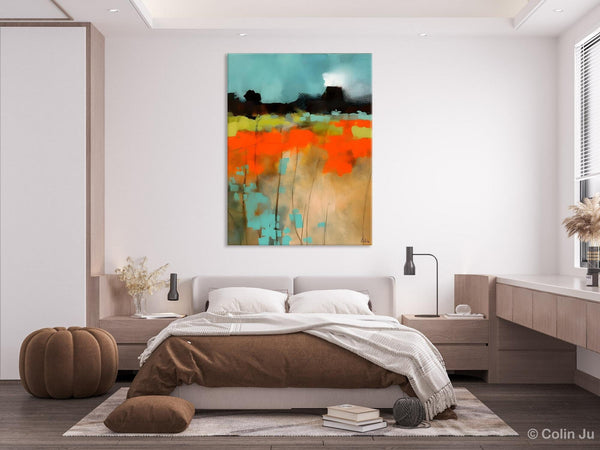 Modern Abstract Wall Art, Extra Large Canvas Painting for Dining Room, Original Canvas Wall Art Paintings, Abstract Landscape Paintings-LargePaintingArt.com