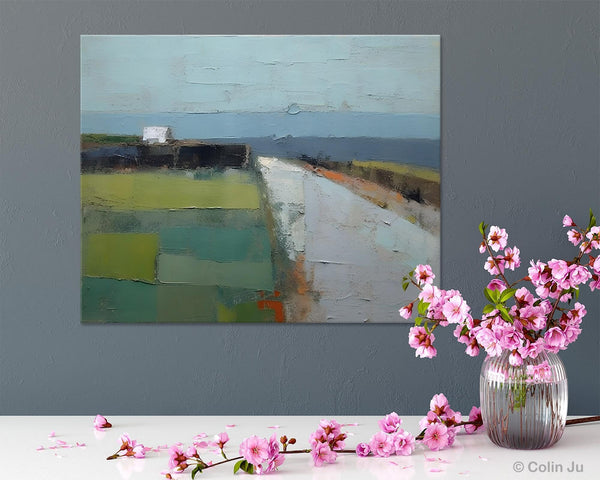 Heavy Texture Canvas Art, Abstract Landscape Paintings, Extra Large Canvas Painting for Living Room, Large Original Abstract Wall Art-LargePaintingArt.com