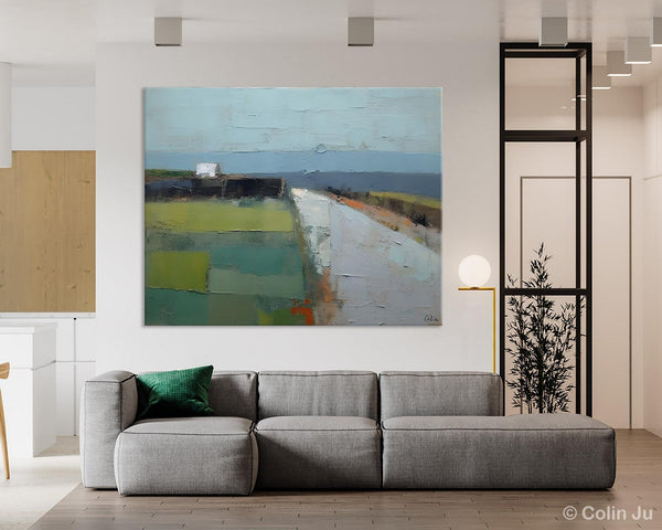 Heavy Texture Canvas Art, Abstract Landscape Paintings, Extra Large Canvas Painting for Living Room, Large Original Abstract Wall Art-LargePaintingArt.com