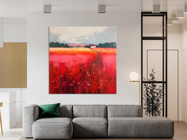 Original Landscape Paintings, Oversized Modern Wall Art Paintings, Modern Acrylic Artwork on Canvas, Large Abstract Painting for Living Room-LargePaintingArt.com