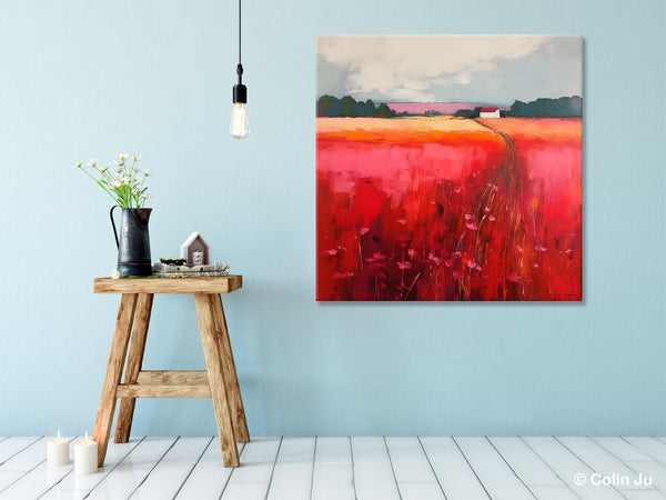 Original Landscape Paintings, Oversized Modern Wall Art Paintings, Modern Acrylic Artwork on Canvas, Large Abstract Painting for Living Room-LargePaintingArt.com