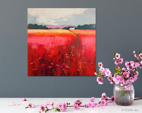 Original Landscape Paintings, Oversized Modern Wall Art Paintings, Modern Acrylic Artwork on Canvas, Large Abstract Painting for Living Room-LargePaintingArt.com