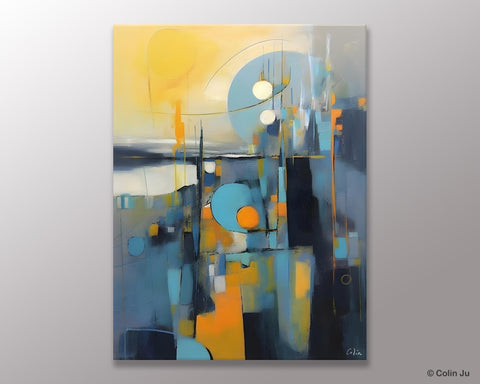 Extra Large Painting for Sale, Oversized Contemporary Acrylic Paintings, Extra Large Canvas Painting for Bedroom, Original Abstract Painting-LargePaintingArt.com