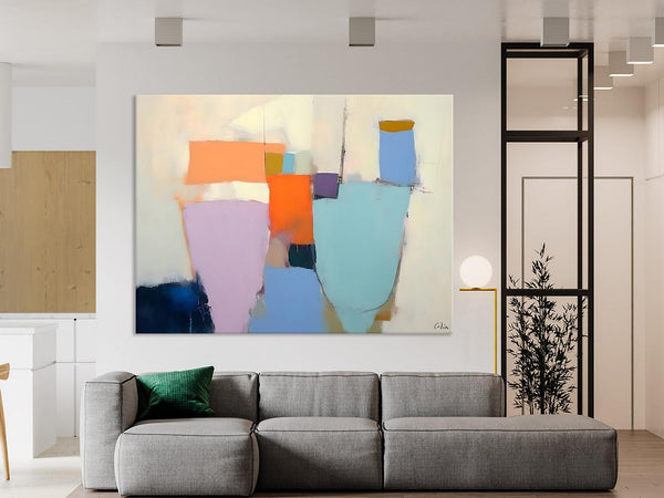 Simple Wall Painting Ideas for Living Room, Extra Large Painting on Canvas, Contemporary Acrylic Art, Original Abstract Wall Art Paintings-LargePaintingArt.com