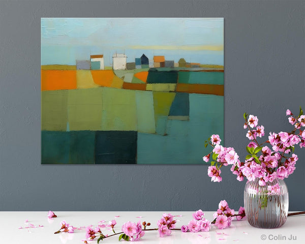 Abstract Landscape Painting on Canvas, Extra Large Landacape Wall Art for Living Room, Original Abstract Wall Art, Acrylic Painting for Sale-LargePaintingArt.com