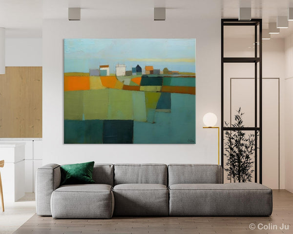 Abstract Landscape Painting on Canvas, Extra Large Landacape Wall Art for Living Room, Original Abstract Wall Art, Acrylic Painting for Sale-LargePaintingArt.com