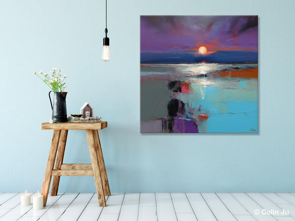 Original Canvas Wall Art Paintings, Modern Canvas Painting for Living Room, Acrylic Painting on Canvas, Landscape Abstract Paintings-LargePaintingArt.com