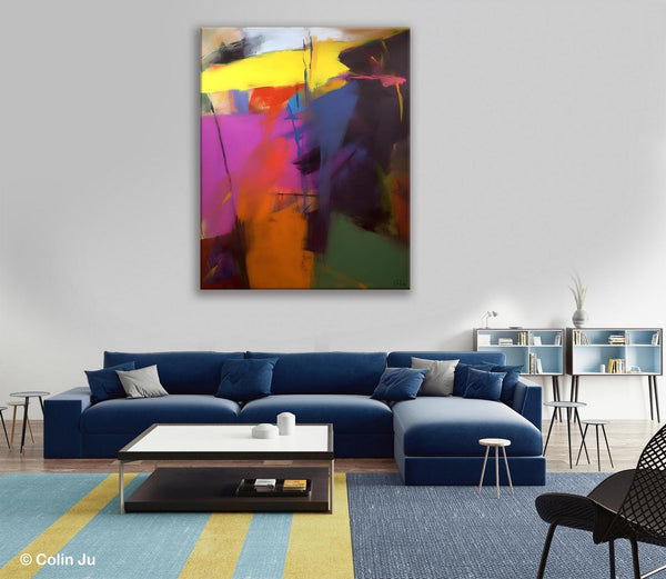 Extra Large Abstract Painting for Dining Room, Large Original Abstract Wall Art, Contemporary Acrylic Paintings, Abstract Painting on Canvas-LargePaintingArt.com