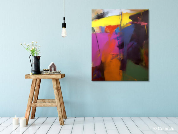 Extra Large Abstract Painting for Dining Room, Large Original Abstract Wall Art, Contemporary Acrylic Paintings, Abstract Painting on Canvas-LargePaintingArt.com
