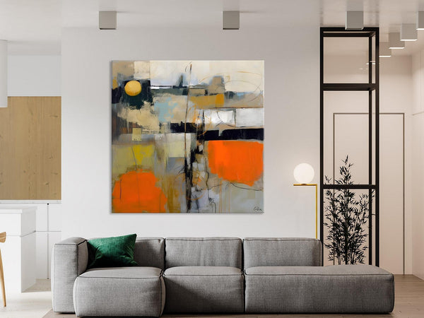 Modern Acrylic Artwork, Original Modern Art, Heavy Texture Canvas Paintings, Contemporary Canvas Art, Large Abstract Painting for Bedroom-LargePaintingArt.com