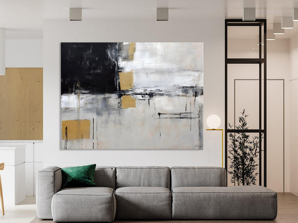 Original Abstract Art, Modern Wall Art Ideas for Bedroom, Extra Large Canvas Paintings, Impasto Art Painting, Contemporary Acrylic Paintings-LargePaintingArt.com