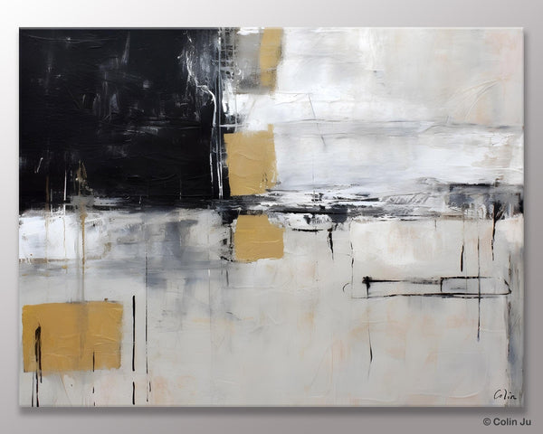 Original Abstract Art, Modern Wall Art Ideas for Bedroom, Extra Large Canvas Paintings, Impasto Art Painting, Contemporary Acrylic Paintings-LargePaintingArt.com