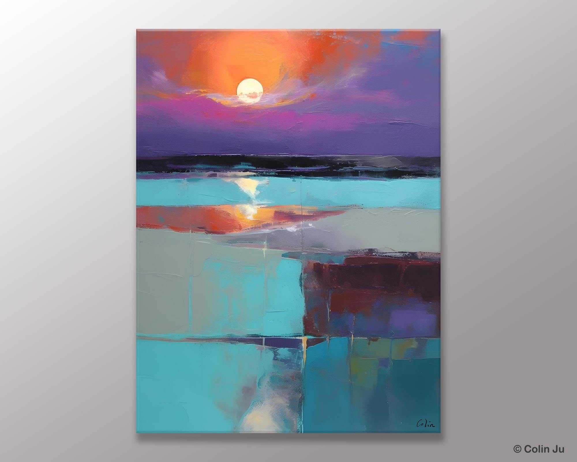 Extra Large Painting on Canvas, Oversized Contemporary Acrylic Painting, Extra Large Canvas Painting for Bedroom, Original Abstract Painting-LargePaintingArt.com