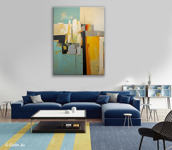 Abstract Paintings, Large Contemporary Wall Art, Extra Large Paintings for Living Room, Heavy Texture Canvas Art, Original Modern Painting-LargePaintingArt.com