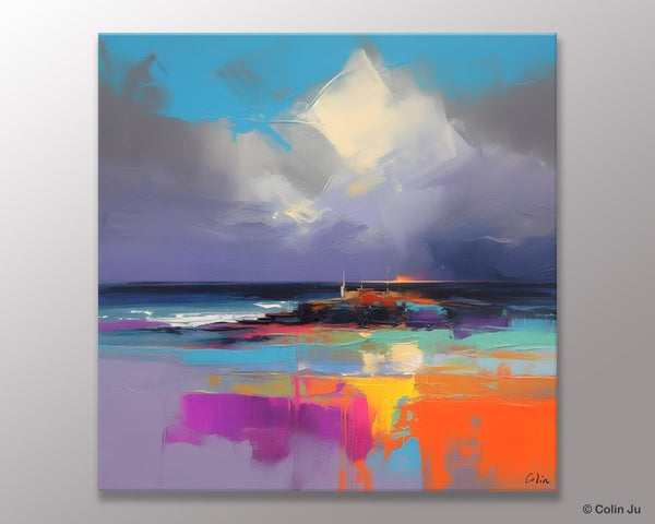 Landscape Canvas Paintings, Modern Canvas Wall Art Paintings, Original Canvas Painting for Living Room, Acrylic Painting on Canvas-LargePaintingArt.com