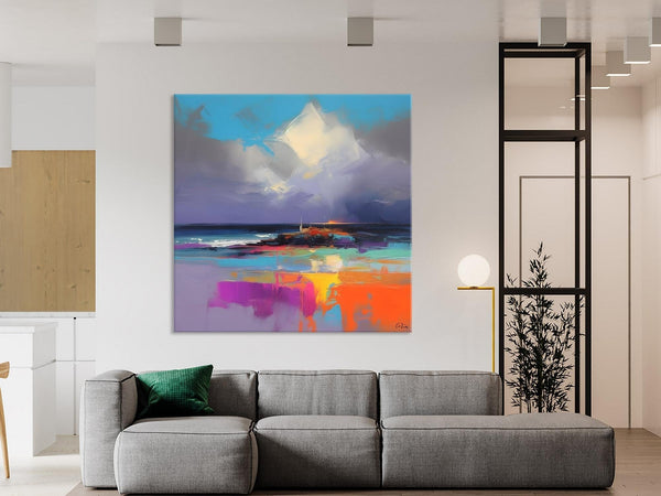 Landscape Canvas Paintings, Modern Canvas Wall Art Paintings, Original Canvas Painting for Living Room, Acrylic Painting on Canvas-LargePaintingArt.com