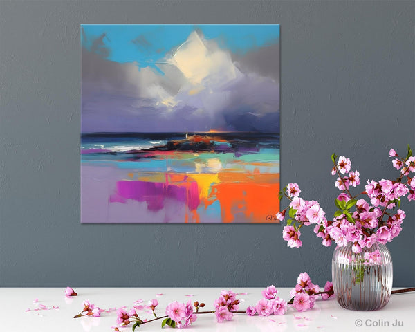 Landscape Canvas Paintings, Modern Canvas Wall Art Paintings, Original Canvas Painting for Living Room, Acrylic Painting on Canvas-LargePaintingArt.com
