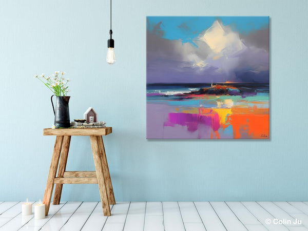 Landscape Canvas Paintings, Modern Canvas Wall Art Paintings, Original Canvas Painting for Living Room, Acrylic Painting on Canvas-LargePaintingArt.com
