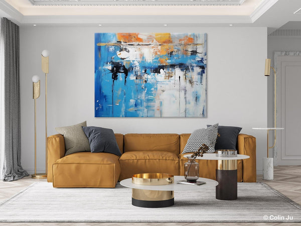 Oversized Canvas Paintings, Original Abstract Art, Modern Wall Art Ideas for Living Room, Palette Knife Painting, Contemporary Acrylic Art-LargePaintingArt.com