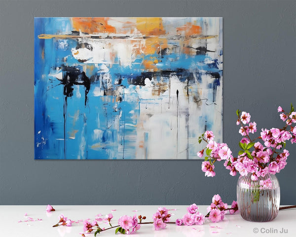 Oversized Canvas Paintings, Original Abstract Art, Modern Wall Art Ideas for Living Room, Palette Knife Painting, Contemporary Acrylic Art-LargePaintingArt.com