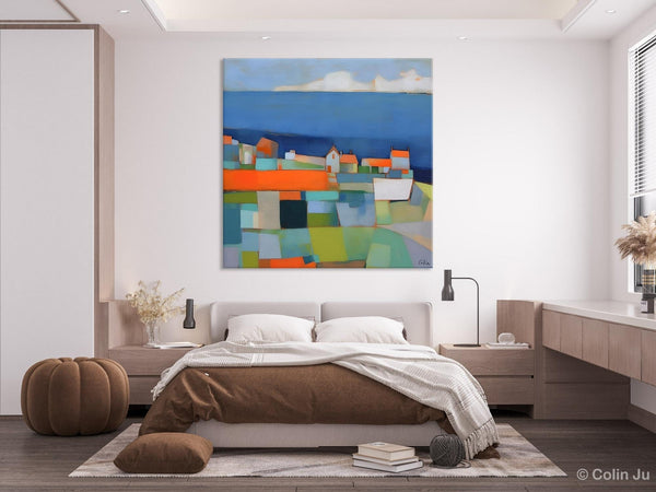 Landscape Canvas Paintings, Original Abstract Wall Art Paintings, Modern Wall Art Painting for Living Room, Acrylic Painting on Canvas-LargePaintingArt.com