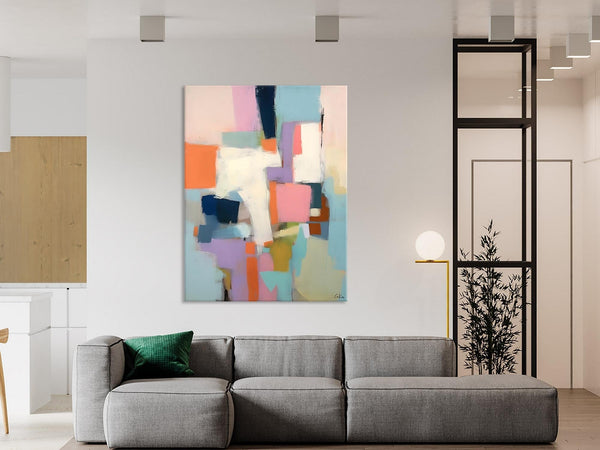 Extra Large Modern Wall Art, Acrylic Painting on Canvas, Contemporary Painting, Canvas Paintings for Dining Room, Original Abstract Painting-LargePaintingArt.com