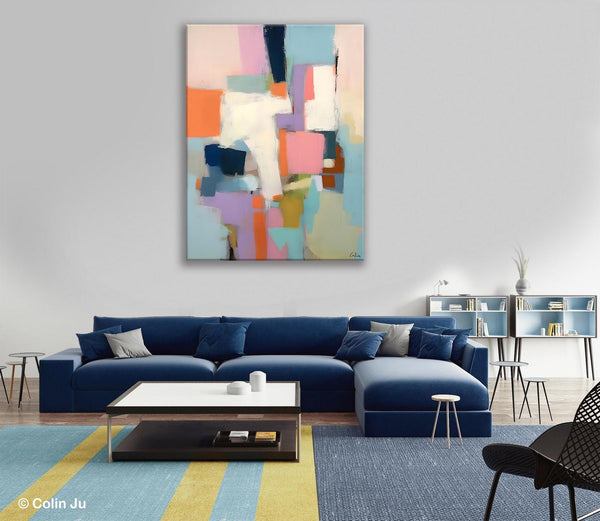 Extra Large Modern Wall Art, Acrylic Painting on Canvas, Contemporary Painting, Canvas Paintings for Dining Room, Original Abstract Painting-LargePaintingArt.com