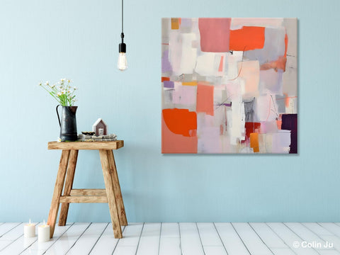 Modern Acrylic Artwork, Original Abstract Wall Art, Contemporary Canvas Art, Hand Painted Canvas Art, Large Abstract Painting for Bedroom-LargePaintingArt.com