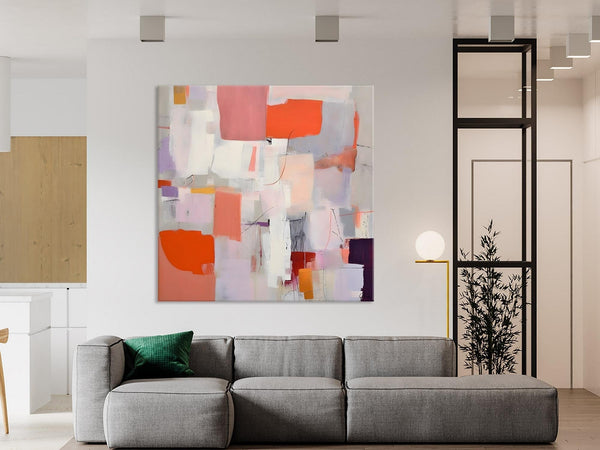 Modern Acrylic Artwork, Original Abstract Wall Art, Contemporary Canvas Art, Hand Painted Canvas Art, Large Abstract Painting for Bedroom-LargePaintingArt.com