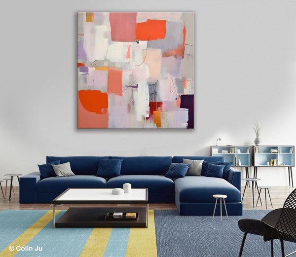Modern Acrylic Artwork, Original Abstract Wall Art, Contemporary Canvas Art, Hand Painted Canvas Art, Large Abstract Painting for Bedroom-LargePaintingArt.com
