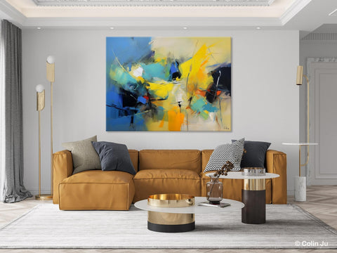 Hand Painted Canvas Art, Contemporary Acrylic Art, Oversized Canvas Paintings, Original Abstract Art, Huge Wall Art Ideas for Living Room-LargePaintingArt.com