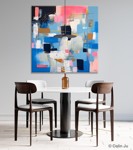 Modern Canvas Paintings, Contemporary Canvas Art, Original Modern Wall Art, Modern Acrylic Artwork, Large Abstract Painting for Dining Room-LargePaintingArt.com