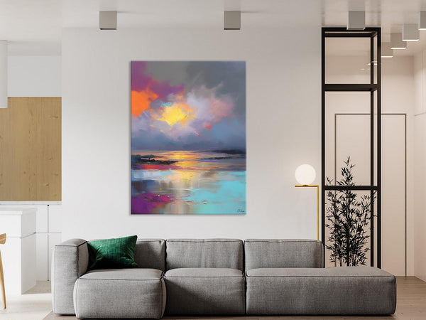 Landscape Painting on Canvas, Abstract Paintings for Bedroom, Contemporary Wall Art Paintings, Extra Large Original Art, Buy Wall Art Online-LargePaintingArt.com