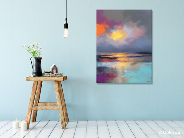 Landscape Painting on Canvas, Abstract Paintings for Bedroom, Contemporary Wall Art Paintings, Extra Large Original Art, Buy Wall Art Online-LargePaintingArt.com