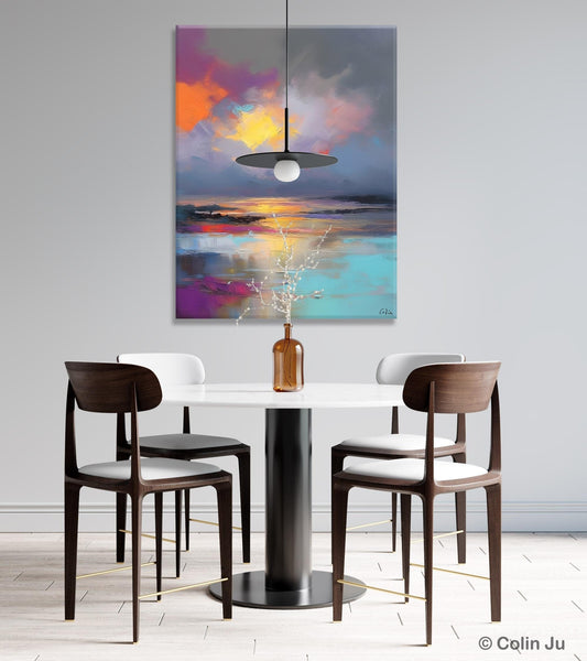 Landscape Painting on Canvas, Abstract Paintings for Bedroom, Contemporary Wall Art Paintings, Extra Large Original Art, Buy Wall Art Online-LargePaintingArt.com
