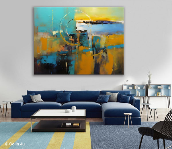 Oversized Canvas Paintings, Original Abstract Art, Hand Painted Canvas Art, Contemporary Acrylic Art, Huge Wall Art Ideas for Living Room-LargePaintingArt.com