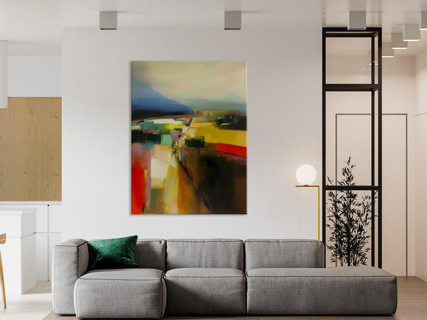 Abstract Landscape Artwork, Landscape Painting on Canvas, Contemporary Wall Art Paintings, Extra Large Original Art, Hand Painted Canvas Art-LargePaintingArt.com