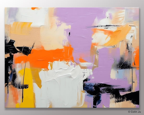Modern Acrylic Painting on Canvas, Contemporary Wall Art Paintings, Extra Large Original Art for Dining Room, Hand Painted Canvas Artwork-LargePaintingArt.com
