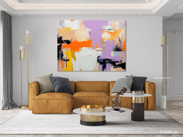 Modern Acrylic Painting on Canvas, Contemporary Wall Art Paintings, Extra Large Original Art for Dining Room, Hand Painted Canvas Artwork-LargePaintingArt.com