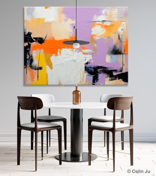 Modern Acrylic Painting on Canvas, Contemporary Wall Art Paintings, Extra Large Original Art for Dining Room, Hand Painted Canvas Artwork-LargePaintingArt.com