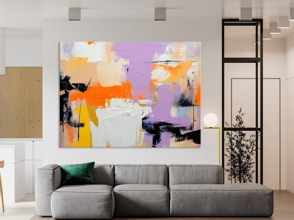 Modern Acrylic Painting on Canvas, Contemporary Wall Art Paintings, Extra Large Original Art for Dining Room, Hand Painted Canvas Artwork-LargePaintingArt.com