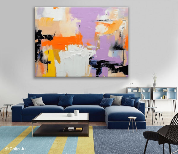 Modern Acrylic Painting on Canvas, Contemporary Wall Art Paintings, Extra Large Original Art for Dining Room, Hand Painted Canvas Artwork-LargePaintingArt.com