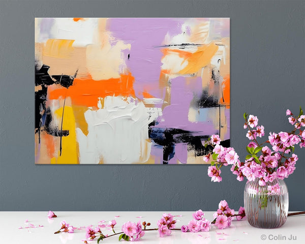 Modern Acrylic Painting on Canvas, Contemporary Wall Art Paintings, Extra Large Original Art for Dining Room, Hand Painted Canvas Artwork-LargePaintingArt.com