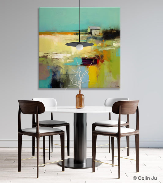 Landscape Canvas Paintings, Original Landscape Paintings, Abstract Wall Art Painting for Living Room, Oversized Acrylic Painting on Canvas-LargePaintingArt.com