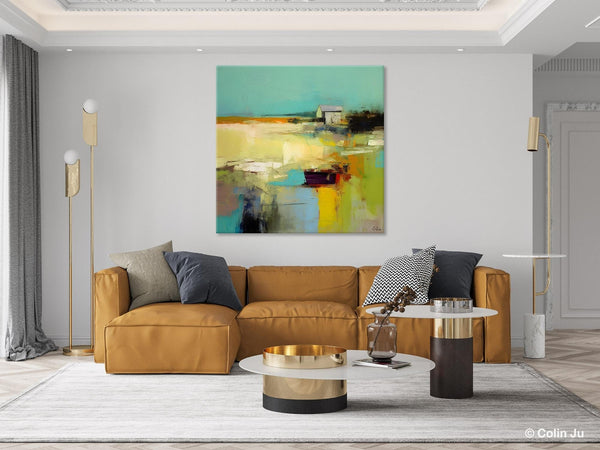Landscape Canvas Paintings, Original Landscape Paintings, Abstract Wall Art Painting for Living Room, Oversized Acrylic Painting on Canvas-LargePaintingArt.com