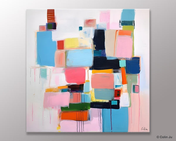 Modern Canvas Paintings, Large Abstract Art for Bedroom, Original Abstract Wall Art, Simple Modern Acrylic Artwork, Contemporary Canvas Art-LargePaintingArt.com