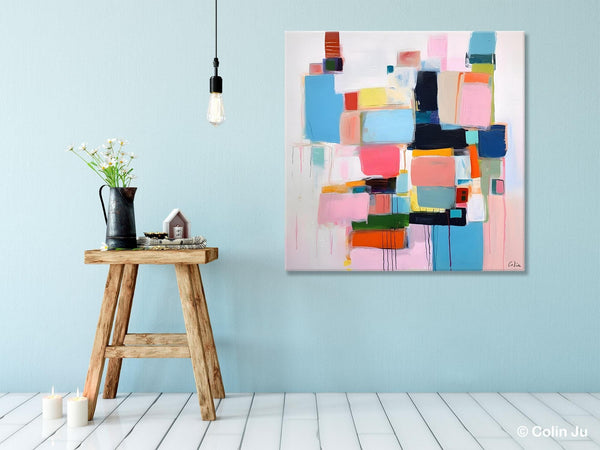 Modern Canvas Paintings, Large Abstract Art for Bedroom, Original Abstract Wall Art, Simple Modern Acrylic Artwork, Contemporary Canvas Art-LargePaintingArt.com