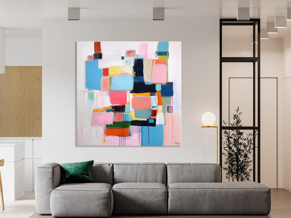 Modern Canvas Paintings, Large Abstract Art for Bedroom, Original Abstract Wall Art, Simple Modern Acrylic Artwork, Contemporary Canvas Art-LargePaintingArt.com